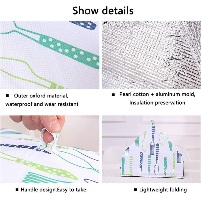 HinchJone Insulated Food Covers 4 Pieces Foldable Cover for Food Collapsible Food Tent Kitchen Restaurant Picnic - Image 4